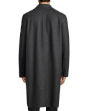 Raymond Raw-Edge Coat, Gray