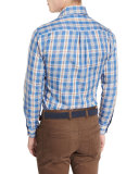Teton Plaid Oxford Shirt, Hawaiian Blue