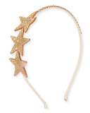 Embellished Star Rhinestone Headband, Gold