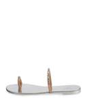 Nuvorock Crystal Slide Sandal, Silver