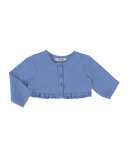 Ruffle-Trim Bolero, Jersey Tee & Striped Leggings, Cobalt, Size 12-36 Months