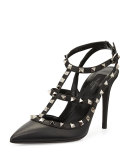 Noir Rockstud Slingback Pump, Black