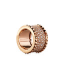 Rock and Diamond 18K Rose Gold Ring