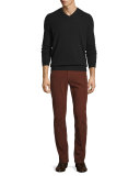 718 Slim-Fit Corduroy Pants, Bark