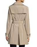 Belted Tech-Fabric Trenchcoat