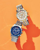18mm 18K Gold-Plated Sport Sail Diamond-Dial Watch Head