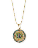 Concentric Eye Diamond & Sapphire Necklace