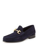 Mason Suede Gancini Loafer, Blue