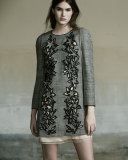 Price of Wales Plaid Shift Dress, Black/Pink