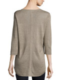 3/4-Sleeve V-Neck Tunic