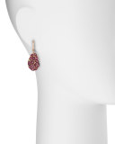 Wavy Rhodolite Drop Earrings