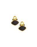 Rombo Intaglio Earring Pendants, Black