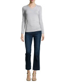 Le Slim Straight Cropped Denim Jeans, Denrock