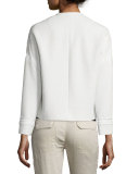 Frayed-Trim Boucle Jacket