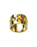 Petillante 18k Gold Amber Wide Ring