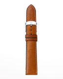 18mm Leather Watch Strap, Light Brown