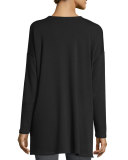 Tencel® Fleece Boxy Tunic, Black