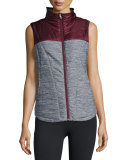 Pseudio Tunic Vest, Gray/Garnet