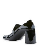 Patent Leather Kiltie 85mm Pump, Nero