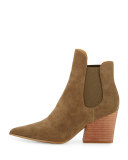 Finley Pointed-Toe Chelsea Boot, Fatigue Green