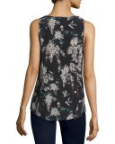 Rain B Silk Blouse, Caviar