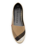 Hodgeson Check-Canvas Espadrille, Heritage Gold