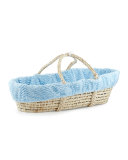Ziggy Moses Basket w/ Bedding, Blue