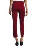 Brushed Sateen Skinny Ankle Jeans