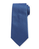 Neat Woven Pinwheel Silk Tie, Blue