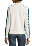 Gabrielle Embellished Cardigan, New Ivory/Oceano