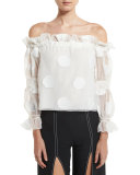 Ashton Ruffled Off-the-Shoulder Top