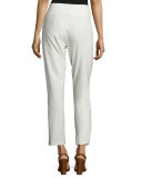 Washable Stretch-Crepe Slim Ankle Pants