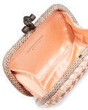 Woven Satin Knot Minaudiere, Pink