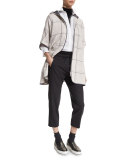 Drawstring Cropped Pants, Anthracite