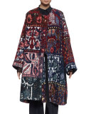 Long-Sleeve Blanket Coat, Multi Colors