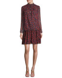 Marisa Printed Chiffon Skirt, Montage Mini Rubiate