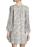 Ruby Printed Silk Shift Dress