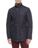 Quilted Barn Coat, Navy