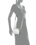 Jazz Octagonal Crossbody Bag, Silver