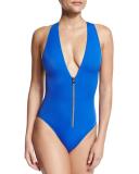 Lana Zip-Front One-Piece Swimsuit