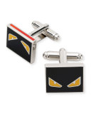Small Monster Cuff Links, Black