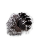 Myra Leather & Fox Fur Trapper Hat, Black