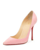 Decoltish Suede 100mm Red Sole Pump