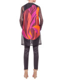Sleeveless Silk Georgette Shell, Black
