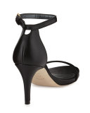 Nunaked Leather Sandal, Black