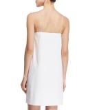 Stretch-Woven Mini Cami Dress, White