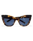 Puss and Boots Cat-Eye Sunglasses, Brown Tortoise