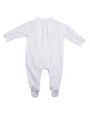 Long-Sleeve Pintucked Footie Pajamas, Blue, Size 3-9 Months