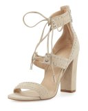 Dawn Studded Strappy Sandal, Light Natural