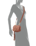 Collins Fringe Suede Saddle Bag, Terracotta